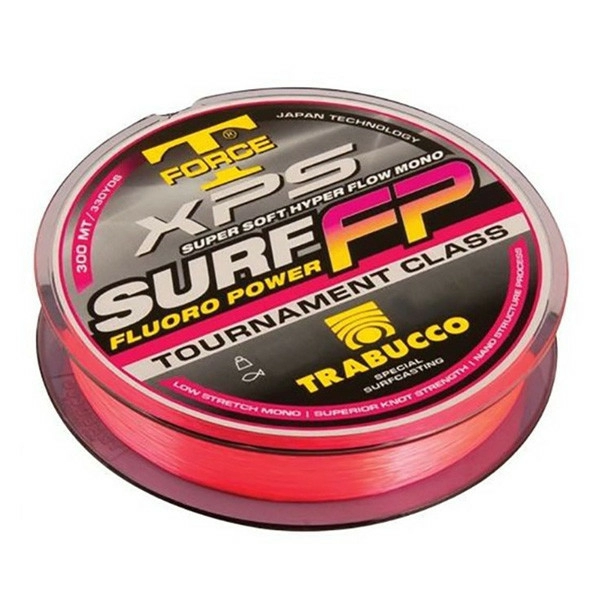 Леска Trabucco T-Force XPS Surf Fluoro Power  300м 9,54кг ,283мм (Розовая) 