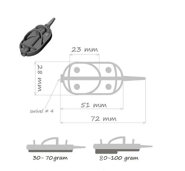 Флэт кормушка Tackle Fish Wide Flat Method 30г