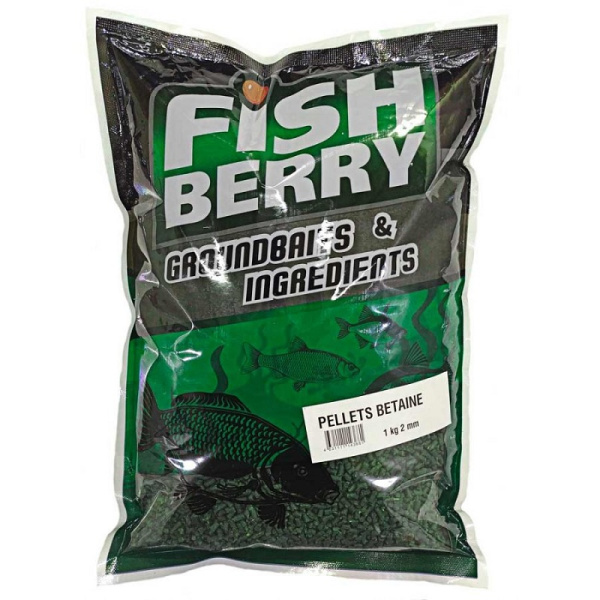 Пеллетс Fishberry медленнорастворимый Betaine 2мм 1 кг (Бетаин)   Зеленый1