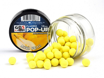 Бойлы плавающие GBS Baits   Acid Pear 12мм 50 г (Кислая Груша) 