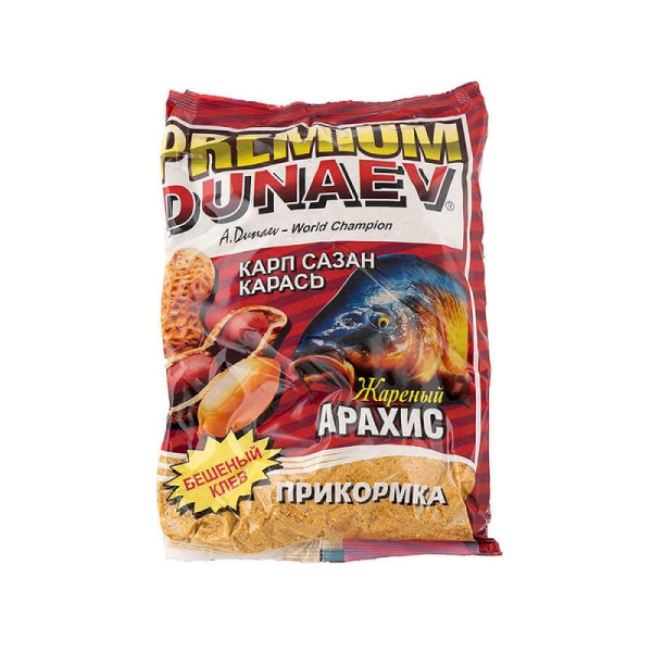 Прикормка фидерная Dunaev Premium Carp-Sazan 1 кг (Карп-Сазан Жар.арахис)