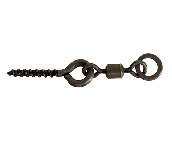 Винтовое крепление для Pop-Up с вертлюгом и кольцом Carp Pro Swivel Bait Screw With Ring 12мм (черны