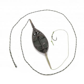 Готовый карповый монтаж с флэт кормушкой Carp Hunter Flat Method 80 гр 1шт