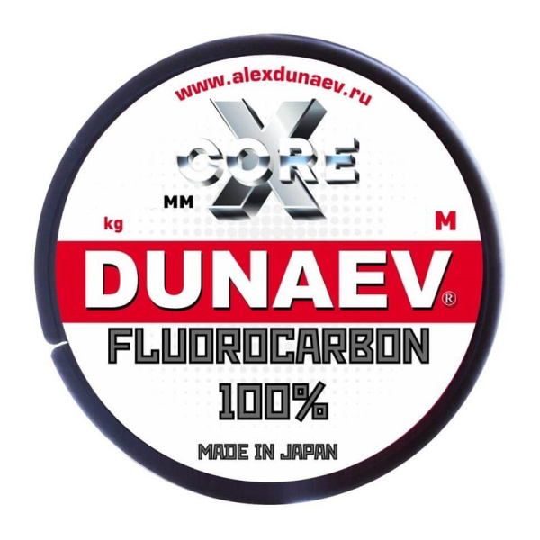 Леска Dunaev Fluorocarbon  30м 3,7 кг.0,205мм Прозрачная