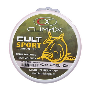 Леска Climax CULT Sport   1000м 8,3кг/0,30мм (Оранжевая) 