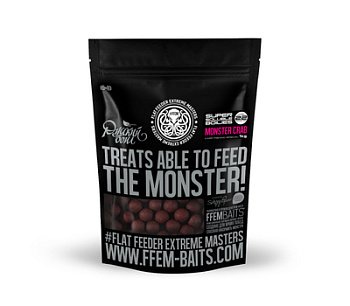 Бойлы пылящие FFEM Baits  Soluble Boilies Monster Crab 22мм 1 кг (Краб) 