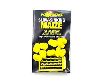 Кукуруза силиконовая медленно тонущая Korda Maize Slow Sinking Yellow (Желтый) 