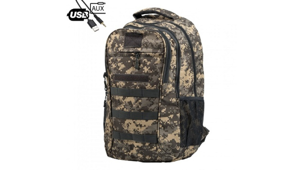 Рюкзак EastShark S 016-2 (USB, AUX) пиксел