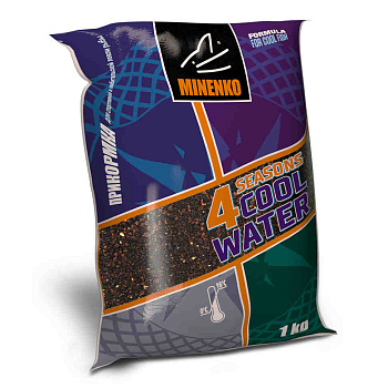 Прикормка зимняя Minenko Cool Water 4 Season Ready to use Bloodworm 1 кг (Мотыль) 