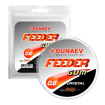 Резина для фидерной оснастки Dunaev Feeder Gum Clear  5м /0,60мм (Прозрачный) 