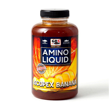 Жидкое питание GBS Baits Amino Liquid Banana Scopex 500 мл (Банан Скопекс) 