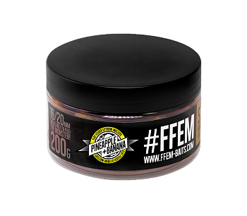 Бойлы пылящие FFEM Baits насадочные Pineapple Banana 16/20мм 200 г (Банан с ананасом) 
