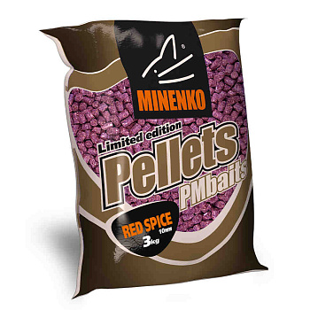 Пеллетс Minenko PMbaits Red Spice 10мм 3 кг (Красные специи)   Красный