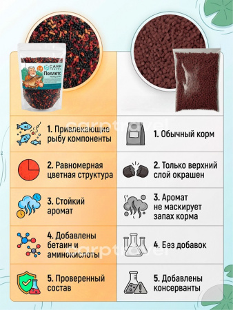 Пеллетс Carptravel Pellets Method stick 2-4 мм 600 г (МЕТОД СТИК)   Темный3