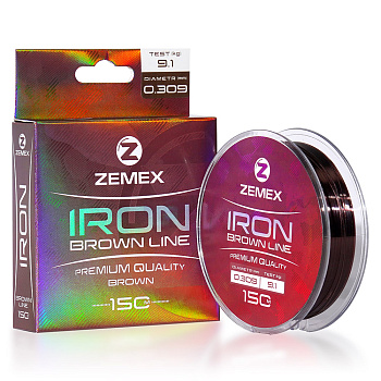 Леска Zemex IRON  150м 6,2кг/0,261мм (Коричневая) 