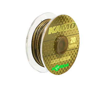 Повод. мат. в оболочке Korda Kamo Coated Hooklink  20м 20lb/ (Camo) 