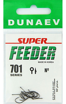 Крючки с колечком Dunaev Super Feeder 701 Size 16 Черный никель 