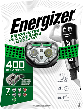 Фонарь налобный Energizer Vision Ultra Rechargeable Headlamp HDFRLP 400 lm