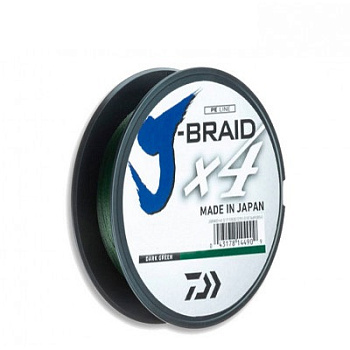 Плетеный шнур Daiwa J-Braid X4E  135м 8,4кг/0,17мм (Тёмно-зеленый ) 
