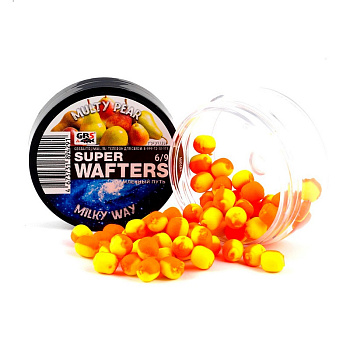 Бойлы нейтральные GBS Baits wafters  Multi Pear-Milky Way 10x13мм  67 г (Мульти груша-Млечный путь) 