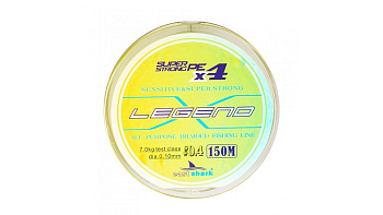 Плетеный шнур EastShark Legend X4  150м 29,4кг/0,30мм (Желтый) 