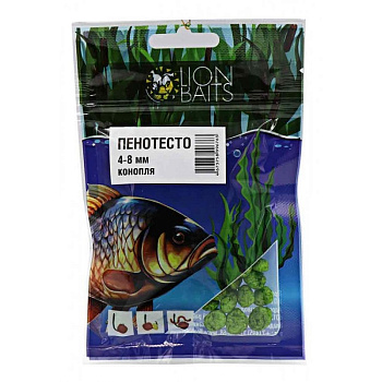 Пенотесто  Lion Baits Конопля (Зеленый) 4-8мм