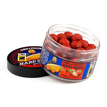 Бойлы тонущие GBS&Fadeev hard series Fresh Strawberry 20мм 230 г (Свежая Клубника ) 