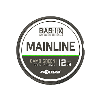 Леска Korda  Basix Main Line  500м 12lb/0,35мм (Camo green) 