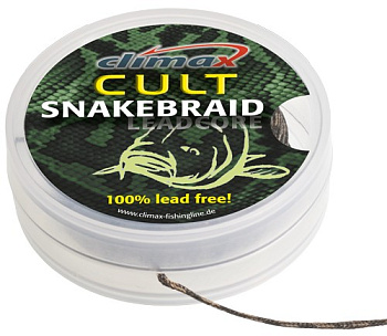 Ледкор без сердечника Climax Cult SnakeBraid 40lb 10м Weed (Зеленый)