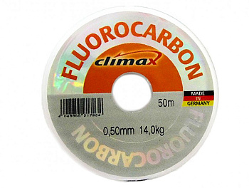 Леска Climax Fluorocarbon Тонущий 50м 14кг/0,50мм Прозрачный 