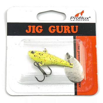 Тейл спиннер Profilux Jig Guru  14гр. цв.313 (Желтый) свинец/латунь