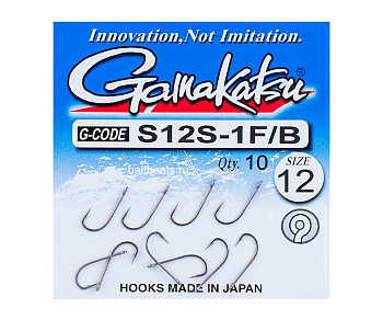 Крючки с колечком Gamakatsu S12S-1F/B Size 8  