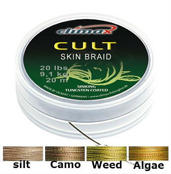 Повод. мат. в матовой оболочке Climax CULT Skin Braid New  15м 30lb/ ( Сamou brown mat finish) 