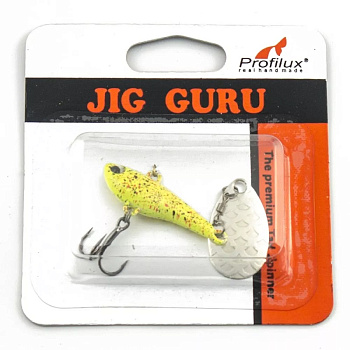 Тейл спиннер Profilux Jig Guru  10 гр. цв.313 (Желтый) свинец/латунь