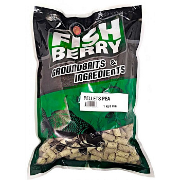 Пеллетс Fishberry Быстрорастворимый Peas 8мм 1 кг (Горох)  Твёрдый Светлый
