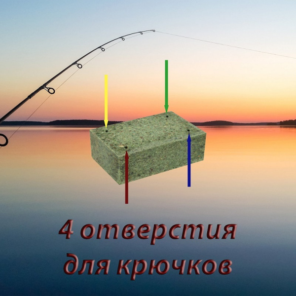 Прикормка Carpomaniya пресованная 10 куб. Premium 450 г (Клубника) 4