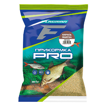 Прикормка фидерная F-fishing Pro Crucian Makuha 1 кг (Карась макуха) 