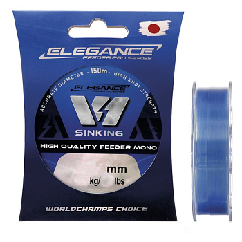 Монофильная леска Elegance Feeder V1  150м 4,04 кг/0,20мм (синяя) 