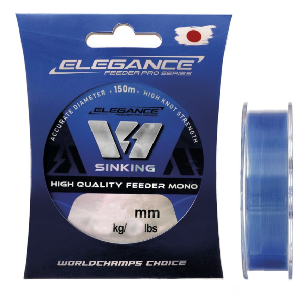 Монофильная леска Elegance Feeder V1  150м 4,04 кг0,20мм (синяя) 