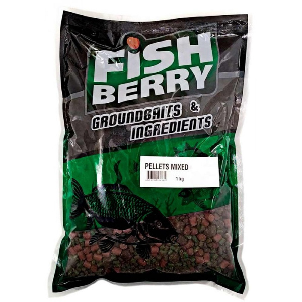 Пеллетс Fishberry медленнорастворимый Mixed MIX 1 кг (Морепродукты)   1
