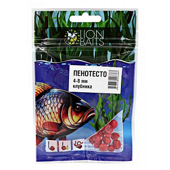 Пенотесто  Lion Baits Strawberry (Клубника) (Красный) 4-8мм