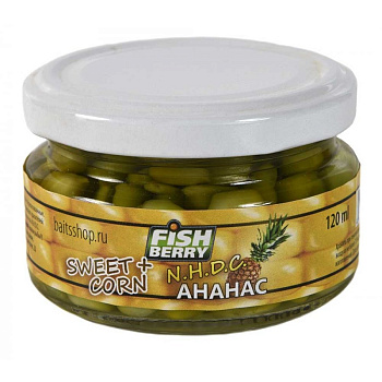 Кукуруза насадочная (стекло) Fishberry  Pinapple 120 г (Ананас) 