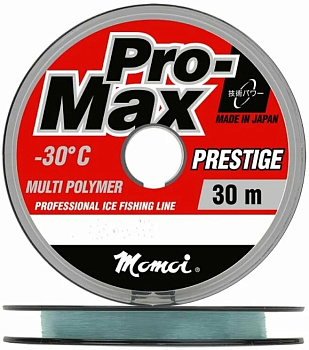 Леска зимняя Momoi Pro-Max Prestige  30м 1,3кг/0.104мм (Прозрачный) 