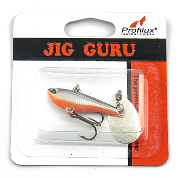 Тейл спиннер Profilux Jig Guru  14гр. цв.302 (Серебро-черноспинка) свинец/латунь