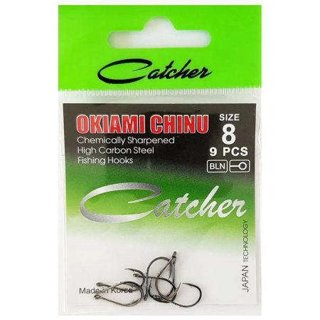 Крючки Catcher OKIAMI CHINU Size 8 Черный никель