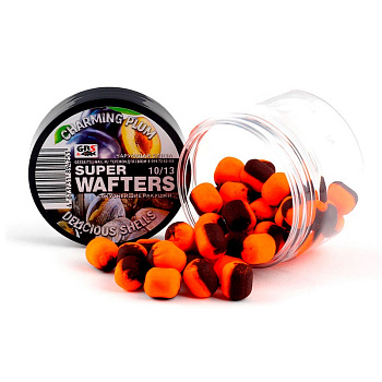 Бойлы нейтральные GBS Baits   Вафтерс 10x13мм  67 г (Чарующая слива - Вкуснейшие ракушки) 