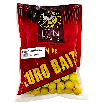 Бойлы тонущие Lion Baits  Euro Baits Pineapple Hawaiian 24мм 1 кг (Гавайский ананас) 