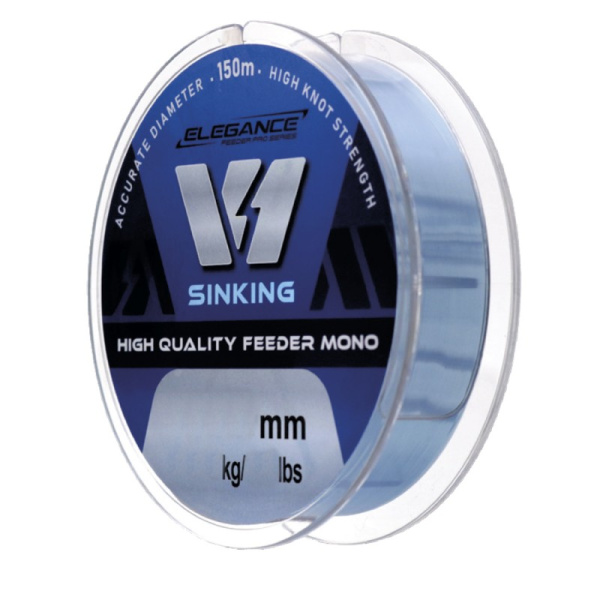 Монофильная леска Elegance Feeder V1  150м 4,04 кг0,20мм (синяя) 