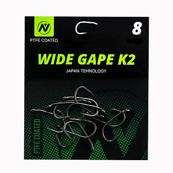 Крючки карповые VN Tackle Wide Gape K2 Size 8 Тефлон NEW