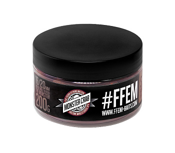 Бойлы пылящие FFEM Baits насадочные Monster Crab 16/20мм 200 г (Чудовищный краб) 